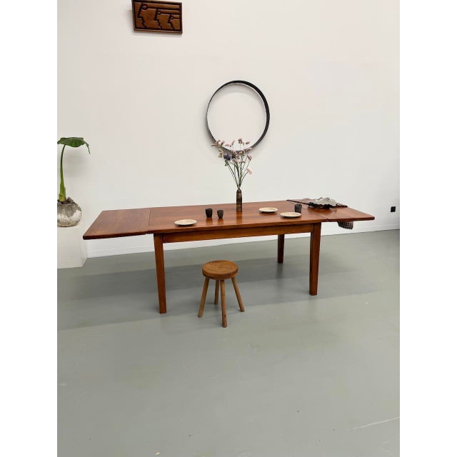 1960s Cherry Farm Table with Extensions, 1960s For Sale - Image 5 of 18