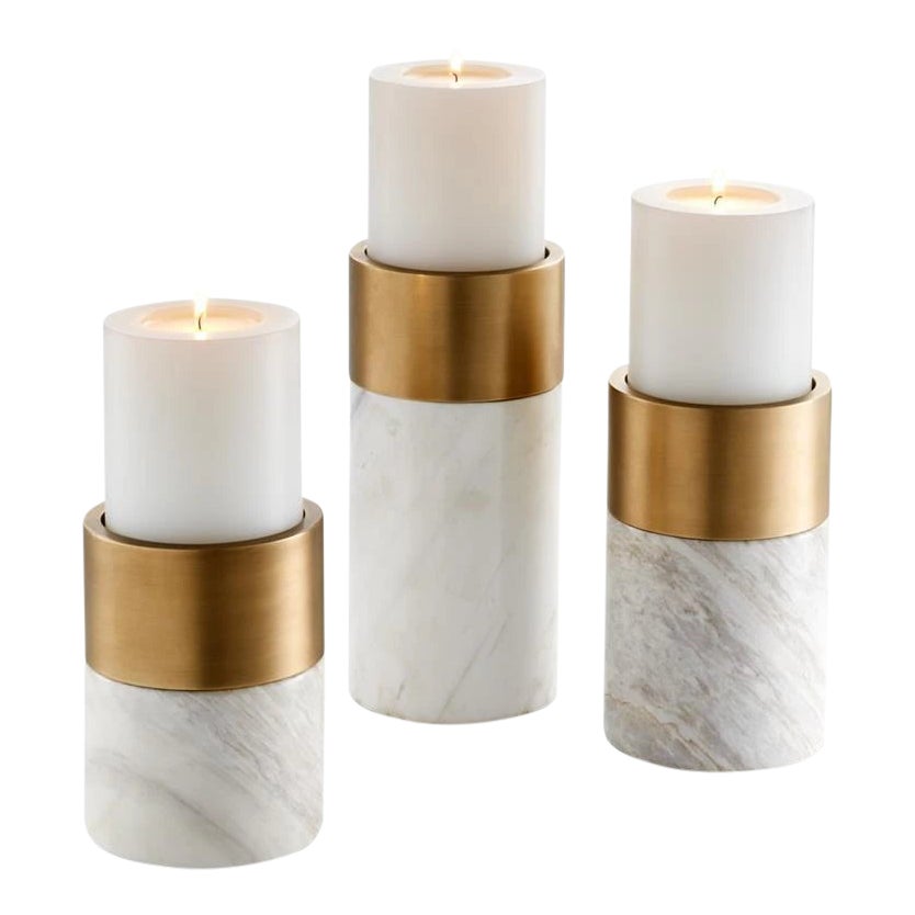 Marble Candle Holder Set Eichholtz Sierra Chairish