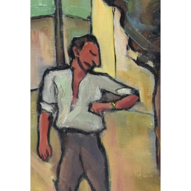 Georg Von Behrens, Figures, Oil Painting on Canvas, 1950s For Sale - Image 11 of 18