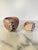Mexican Pair of Mid-Century Handmade Tesuque Pueblo Pottery Vessels With Poster Paint Decoration, New Mexico For Sale - Image 3 of 7