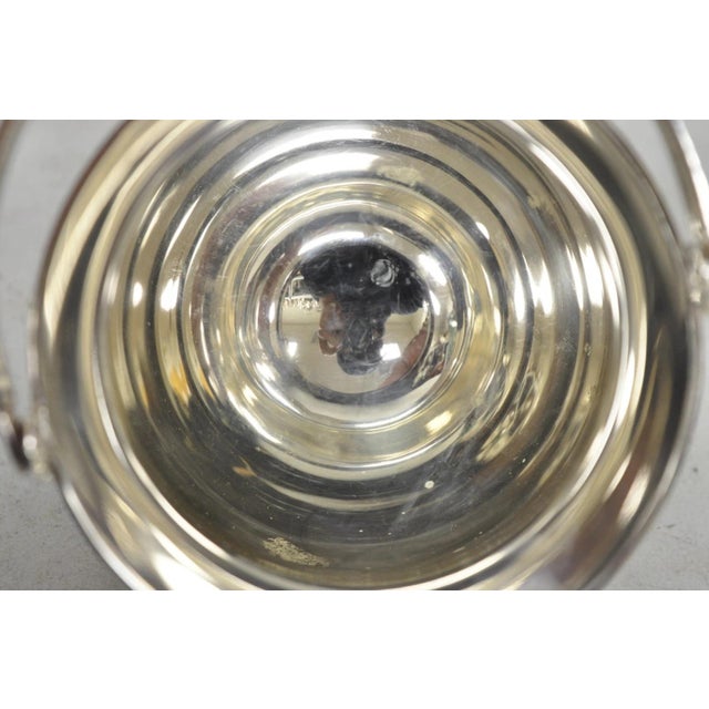 Silver Vintage Leonard Victorian Silver Plated Small Ice Bucket Chiller W/ Handle For Sale - Image 8 of 12