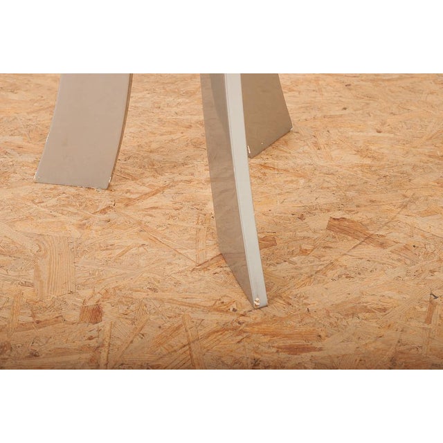 Wood Silver Metallic Orchid Wood Frame Side Table by Massimo Morozzi for Archizoom, 1980s For Sale - Image 7 of 15