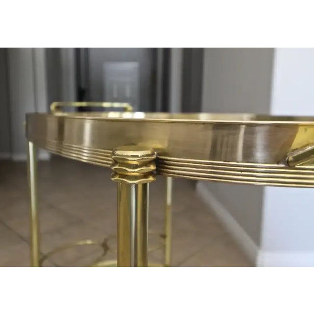 1970s Italian Brass Tea Cart For Sale - Image 9 of 13