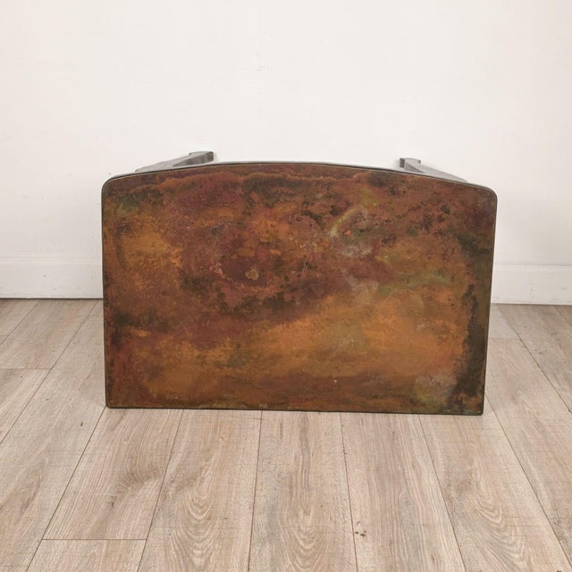 John Wheatman Custom Copper Top Table With Antique Legs For Sale - Image 11 of 12