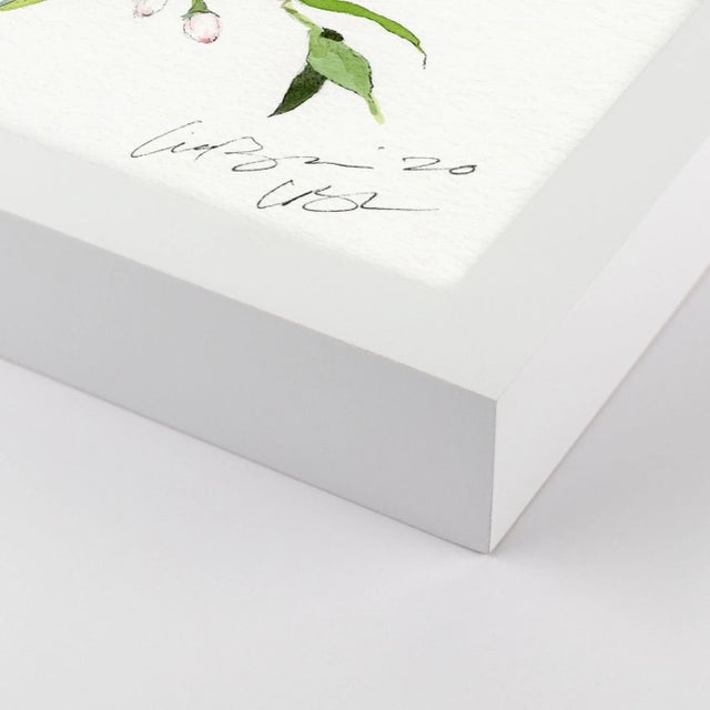 DESCRIPTION: Orange Branch by Lia Burke Libaire in White Frame, Medium Art Print SPECIFICATIONS: Type: Framed Paper....