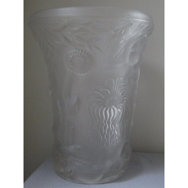Mid-Century Modern Czech Glass Marine Life Vase by Josef Inwald for Barolac, 1960s For Sale - Image 3 of 10