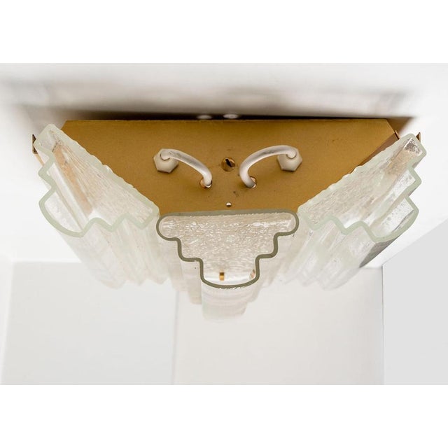 Metal Art Deco Blown Glass & Brass Wall Sconce from Doria, 1960s For Sale - Image 7 of 15