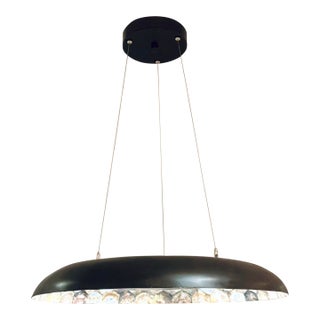 Currey & Company Modern Abalone Tairagai Chandelier For Sale
