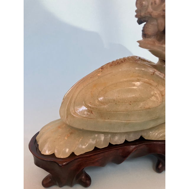 Late 19th Century Late 19th Century Multi Colored Jade Sculpture of a Dragon, With Stand. For Sale - Image 5 of 17