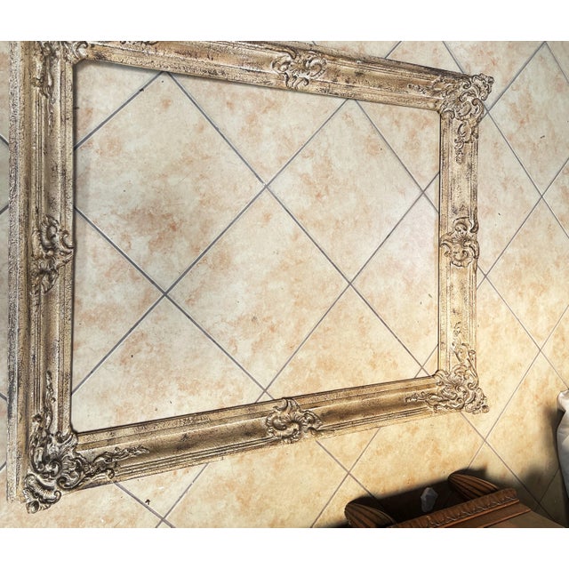 Baroque-Rococo Frame for a Mirror or Painting in Wood, 1950s For Sale - Image 6 of 14
