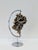 Desert Rose Crystal Specimen on Chrome Stand, 1970s For Sale - Image 4 of 5