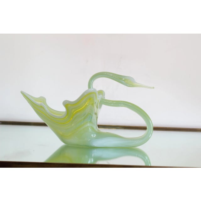 Vintage Glass Swan Bowl For Sale - Image 4 of 7