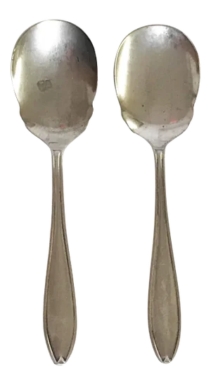 Victorian Era English Silver Plate 'Shovel' Style Sugar Spoons- a Pair