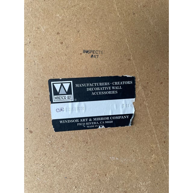 1960s Large Round Mirror by Windsor Art & Mirror Company For Sale - Image 9 of 9