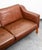 Mid Century Danish Modern Sofa Couch Brown Leather 2 Seat Settee Vintage Denmark For Sale - Image 10 of 11