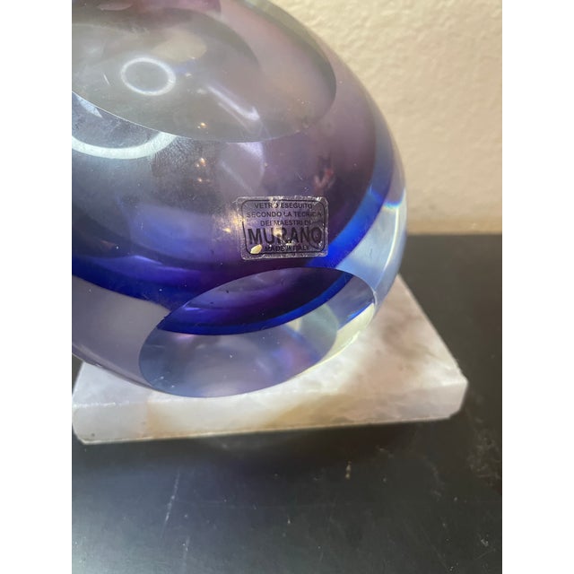 Late 20th Century Stunning Favio Poli for Seguso Murano Italy 7” Faceted Sommerso Vase For Sale In Dallas - Image 6 of 9