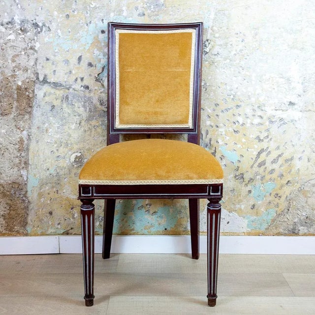 Baroque Set of Spanish Louis XVI Style Side Chairs, 1940s For Sale - Image 3 of 16