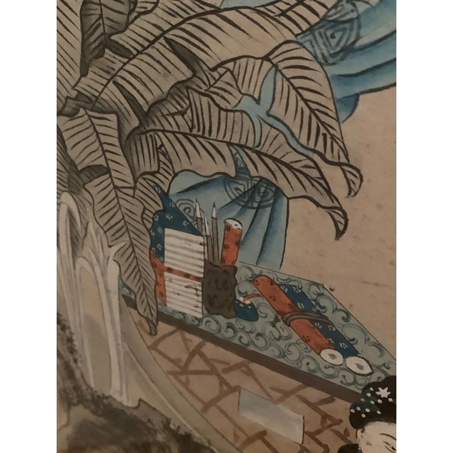 Antique White Antique Japanese Gouache on Paper For Sale - Image 8 of 12