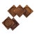 1960s Mid-Century Danish Modern Teak Coaster Set of 5 For Sale