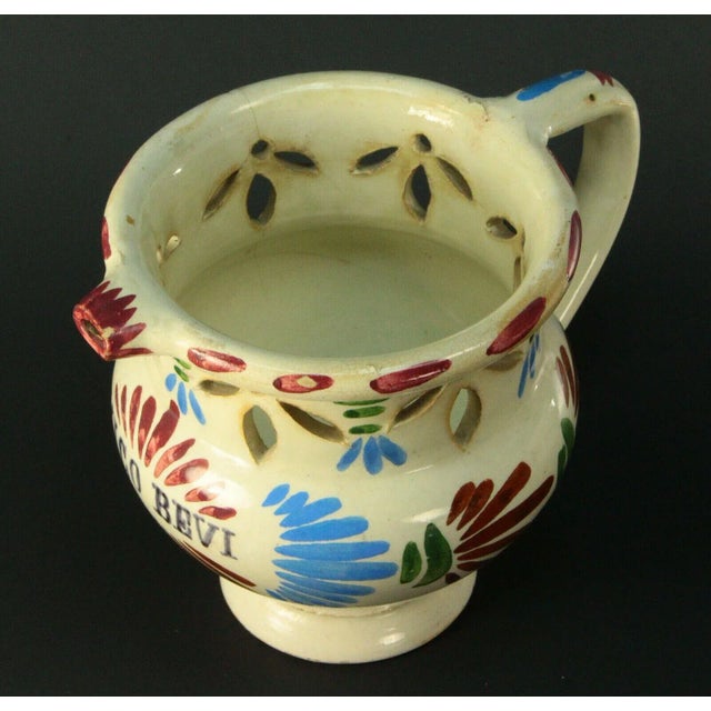 18th/19th Century Italian Faience Puzzle Jug For Sale - Image 4 of 13