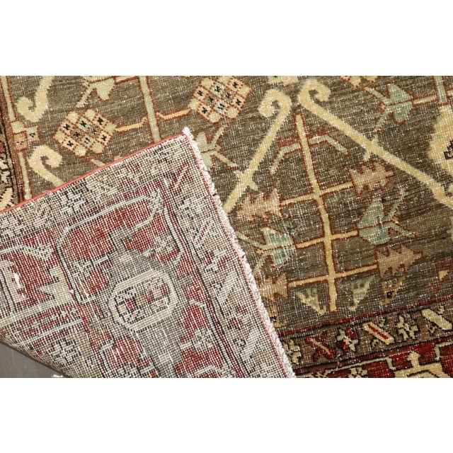 20th Century Antique Zabihi Collection Persian Heriz Rug - 4'4" x 5'7" For Sale - Image 11 of 11