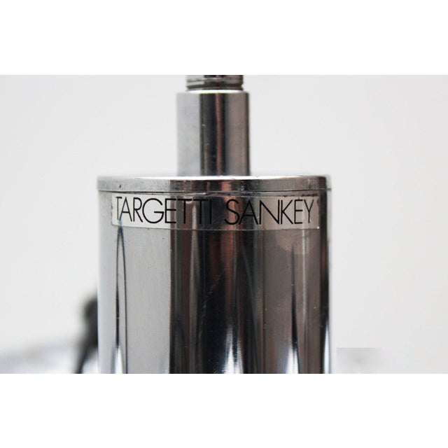 Vintage Opaline Glass and Chrome Pendant Lamp from Targetti Sankey, Italy, 1970s For Sale - Image 6 of 9