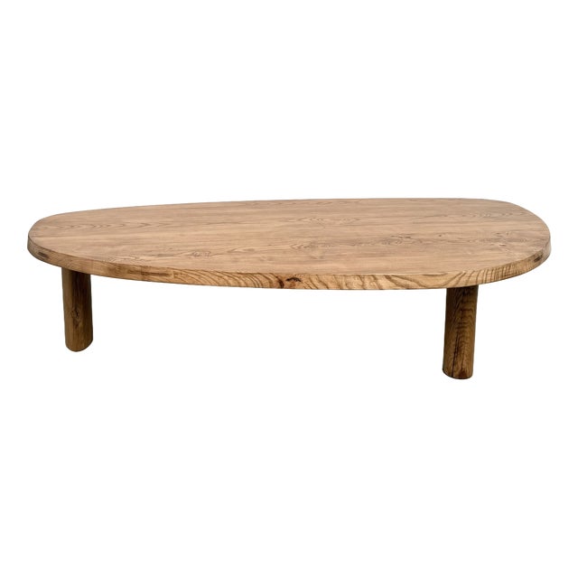 Freeform Coffee Table in Oak, 1950s For Sale