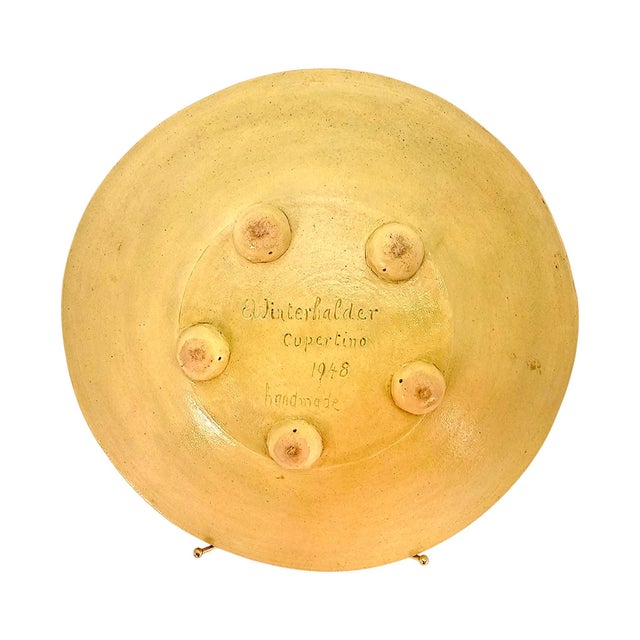 Erwin Winterhalder 1948 Cupertino California Footed Ceramic Centerpiece For Sale In San Francisco - Image 6 of 7