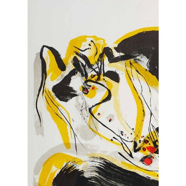 Chu Teh-Chun, Composition en jaune, noir et rouge, 2000, Lithograph For Sale - Image 3 of 8