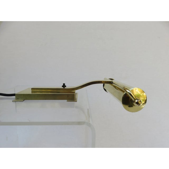 1920s Art Deco Polished Brass Cubist Piano Light, 1920s For Sale - Image 5 of 15