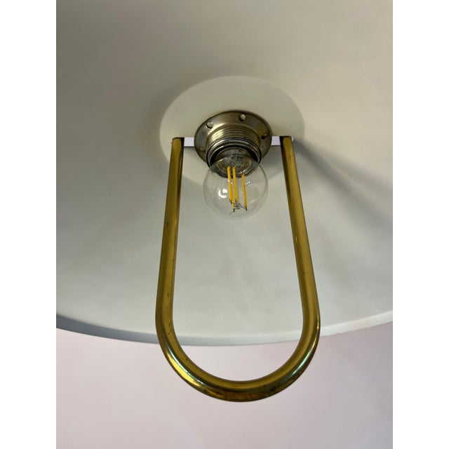 Brown Hanging Lamp with Brass Bracket from Belid For Sale - Image 4 of 11