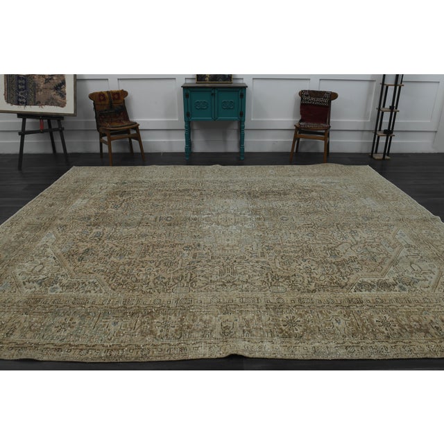 1970s Vintage Persian Handmade Wool Cotton Orange Area Rug For Sale - Image 11 of 11