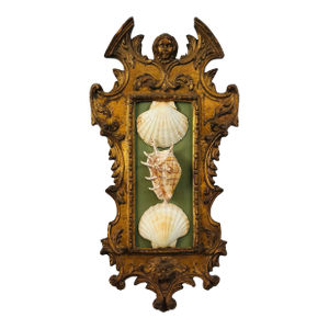 Antique Italian Frame With Shell Art