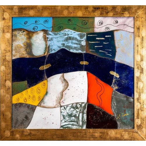 2000 - 2009 Dina Dubina, Dark River, Enamel on Copper, 2019 For Sale - Image 5 of 5