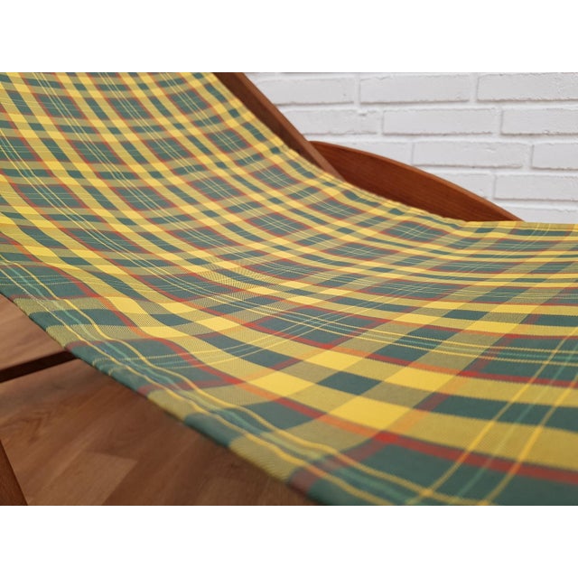 Scandinavian Fabric and Teak Folding Chair, 1960s For Sale - Image 13 of 16