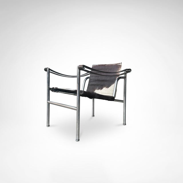 Bauhaus Vintage LC1 Ponyskin Armchair by Le Corbusier for Cassina, 1980s For Sale - Image 3 of 8