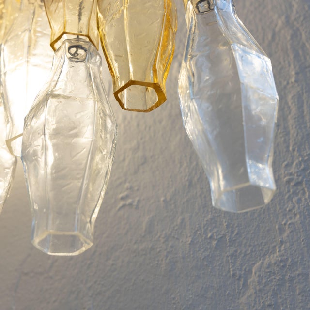 Large Poliedri Murano Glass Wall Lamp, 1950s For Sale - Image 4 of 9