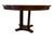 The pedestal Mahogany top which separates into two pieces with ability to expand, but no leaves,
