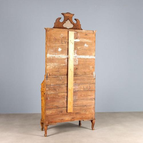 Baroque-Style Secretaire in Veneered Walnut For Sale - Image 14 of 15