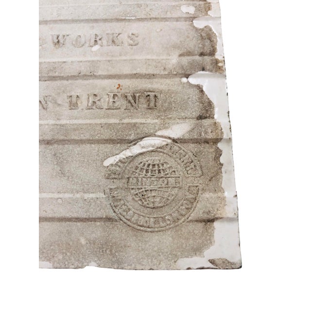 English Antique Victorian C1800 Mintons Stoke on Trent Earthenware Tile Pomegranate For Sale - Image 3 of 3