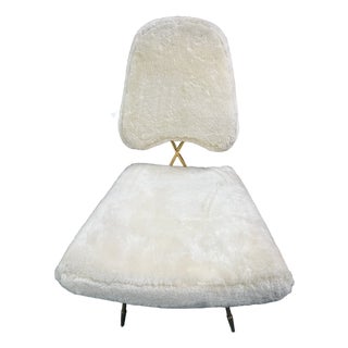 Jonathan Adler Maxine Accent Chair in Cream Fabric-Showroom Sample-Not Marked For Sale