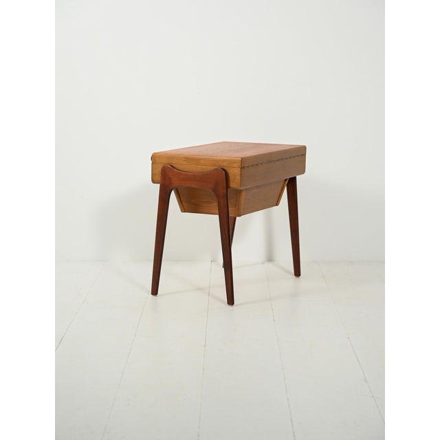 1950s Scandinavian Teak and Oak Table, 1950s For Sale - Image 5 of 14