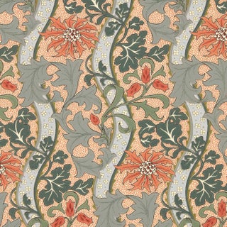 Morris & Co. Cornflower Wallpaper in Russet/Teal For Sale