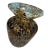 Murano Glass Vase With Sky Blue, Black, and Copper Aventurine. For Sale