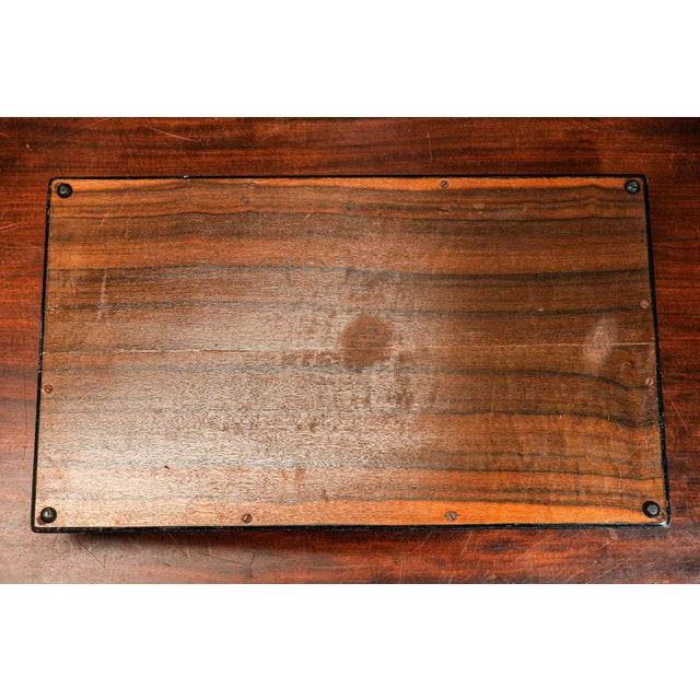 Exceptional High Quality Antique Marquetry Inlaid Wood World War I Militaria Presentation Serving Tray Barware Home Decor For Sale - Image 15 of 15
