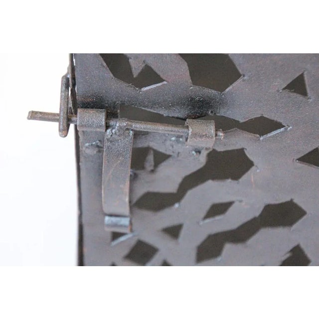 Large Moroccan Moorish Hurricane Metal Candle Lantern For Sale - Image 11 of 13