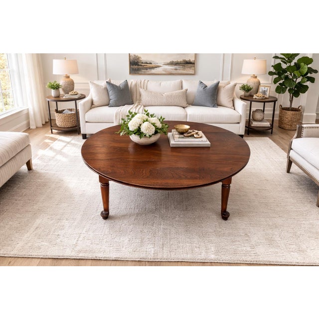 A beautifully proportioned and structurally honest American drop-leaf coffee table, manufactured by Tryner-Fletcher Co. of...