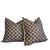 Soane Britain Burdur Leaf pillows in chesnut, with coordinating cream backs. Digitally printed in England. Invisible...