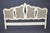 French Louis XV Paint Decorated Cane Back Headboard For Sale - Image 3 of 10