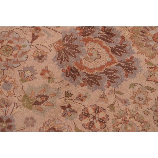 Shabby Chic 1990's Pak-Persian Beige/Green Wool Rug - 8'0'' X 10'0'' For Sale - Image 4 of 9